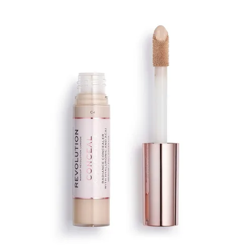 Miniatura 2 de Makeup Revolution Corrector para ocultar e hidratar, infundido con ácido hialurónico, acabado húmedo, C4 para tonos de piel claros, vegano y libre