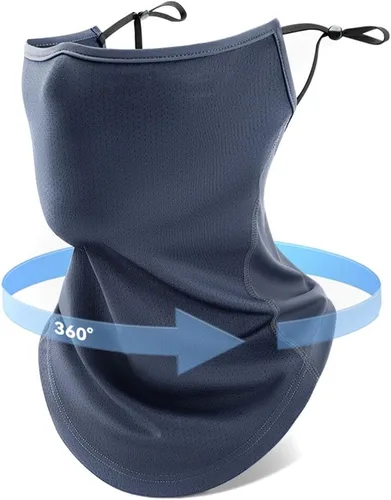 Miniatura 6 de Funda protectora solar para la cara, protección UV, bufanda para la cara, para mujeres y hombres, con cintas elásticas para las orejas, protector
