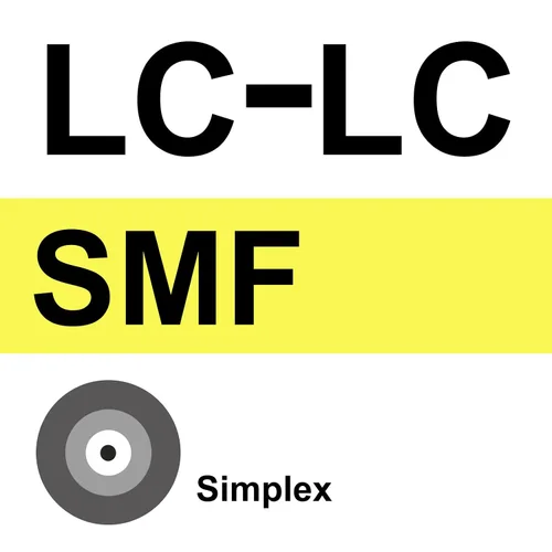 Miniatura 5 de 10Gtek Simplex Fiber Patch Cable - LC to LC Single-Mode Fiber Optic Cord Jumper, SMF, 9/125μm, Yellow, 20-Meter(65.6-ft)