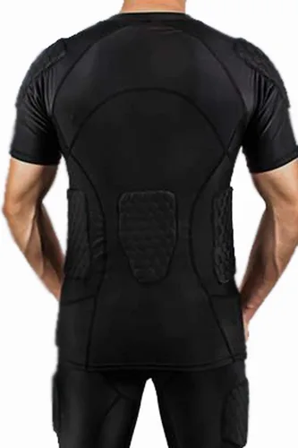 Miniatura 5 de TOUYR - Camiseta de compresión acolchada y pantalones para hombre, chaleco de entrenamiento sin mangas, camiseta y pantalón corto, costillas