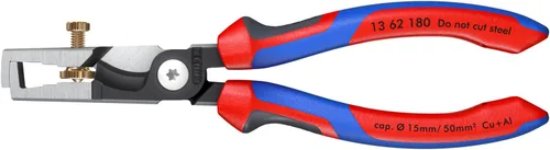 Miniatura 3 de KNIPEX Herramientas, 13 62 180 StriX Aislamiento Strippers Cable Tijeras Alicates de Corte, 7.25 Pulgadas
