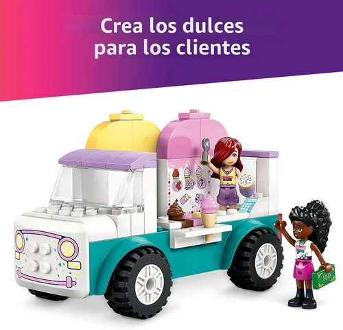 Miniatura 5 de LEGO Friends Heartlake City Camión de Helados de Juguete - Juego de Construcción de Simulación para Niños, Niñas y Niños, Edades 4+ - Bloques
