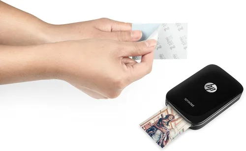 Miniatura 18 de Impresora de fotografías portátil HP Sprocket (negra), con papel fotográfico adhesivo Zink, Negro