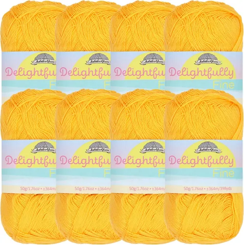 Miniatura 70 de JubileeYarn - Ovillo de hilo deliciosamente fino, 1.76 oz/madeja de rayón de bambú, color rosa polvo, 4 madejas
