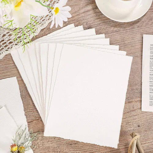 Miniatura 3 de Prudiut 25 hojas de papel de acuarela de algodón, 300 GSM, 6 x 8 pulgadas, textura verjurada, ideal para pintura de acuarela, bocetos acrílicos