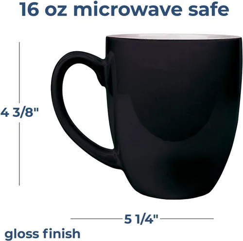 Miniatura 3 de Sofia's Findings Taza de café personalizada de cerámica Bistro de 16 onzas - Taza de café personalizada