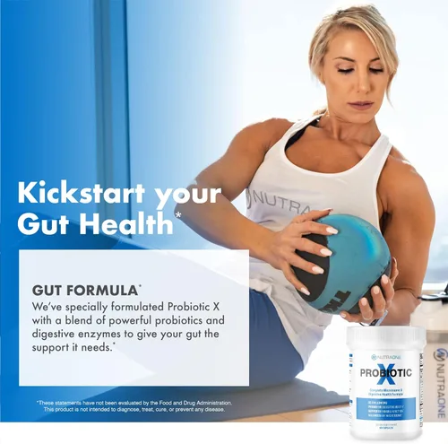 Miniatura 8 de Suplemento probiótico ProbioticX para mujeres y hombres por NutraOne - Probióticos para la salud digestiva y el apoyo inmunológico* (30 cápsulas)