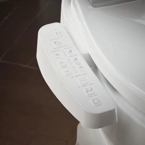 Miniatura 15 de Kohler PureWash E580 - Asiento de inodoro para bidé, redondo, color blanco, con tapa de cierre silencioso que evita golpes, varita autolimpiante