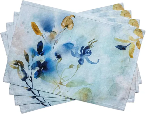 Miniatura 118 de Maison d' Hermine Juego de 2 manteles individuales de tela 100% algodón lavables, manteles de mesa reutilizables para decoración de cocina