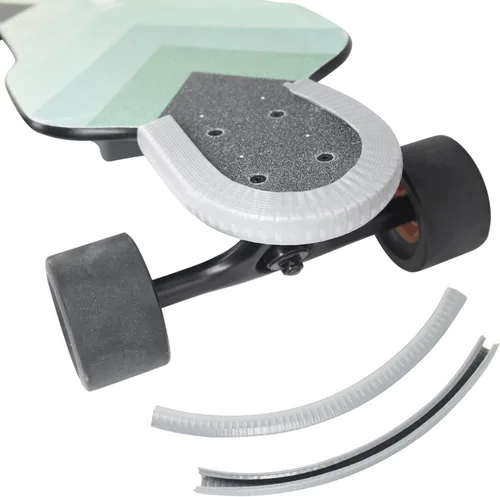 IWONDER Protector de cubierta de patineta, protección de borde largo, tira de parachoques de cubierta, cubierta de goma duradera que absorbe los
