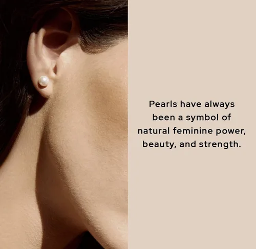 Miniatura 6 de The Pearl SOURCE - Pendientes redondos de perlas cultivadas en agua dulce de plata de ley para mujer