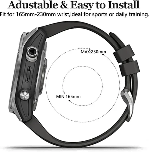 Miniatura 4 de EZMVZKU Correas Easyfit de 1.024 in para Garmin Fenix 8 AMOLED/8 Pro 2.008 in/7X/7XPro Sapphire Solar Watchands Reemplazo para Fenix 6X/6X Pro/5X/5X