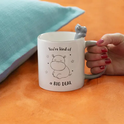 Miniatura 7 de You're Kind Of A Big Deal - Taza de café de dolomita color gris hipopótamo de 17 onzas