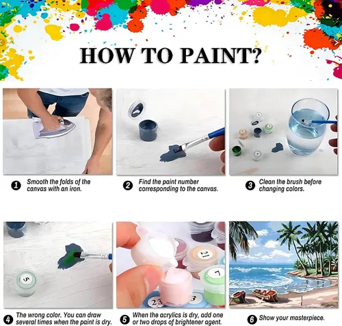 Miniatura 8 de HITO Pintura de flores por números para adultos, pintura por números para adultos principiantes, pintura floral por números para regalo, decoración