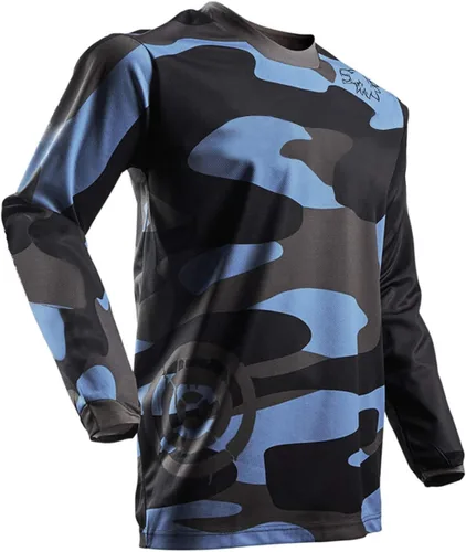 Camisetas de ciclismo de montaña para hombre, manga larga, MTB Off-Road Motocross Jersey de secado rápido y absorbe la humedad