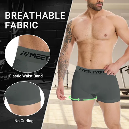 Miniatura 9 de Pantalones cortos de compresión para hombre, paquete de 3/4/5 pantalones cortos de elastano para correr, entrenamiento, deporte, rendimiento, ropa