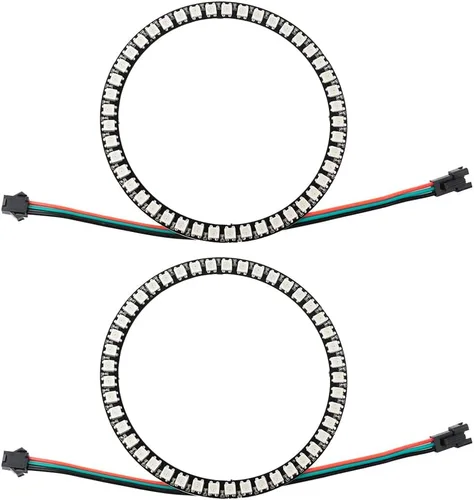 Miniatura 12 de 2 unids 35Bits WS2812 5050 RGB LED anillo lámpara luz etapa luz con controlador de anillo RGB a todo color integrado para Arduino Raspberry Pi ESP32