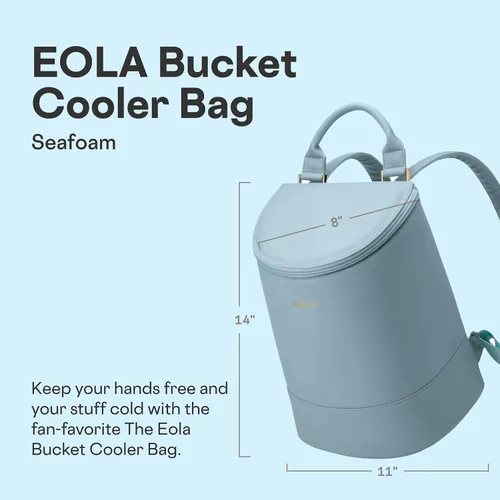 Miniatura 2 de Corkcicle EOLA Mochila enfriadora, bolsa aislante impermeable y a prueba de fugas, perfecta para vino, cerveza y bolsas de hielo Verde mar