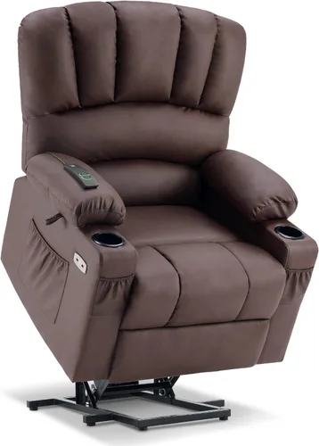 Miniatura 22 de MCombo Silla reclinable de elevación eléctrica extragrande para ancianos, silla elevadora con calor y masaje, reclinable para personas grandes