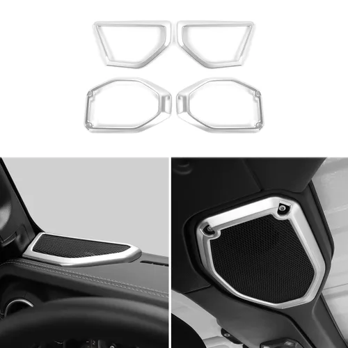 Miniatura 13 de RAZPOY Para JL 4 piezas una cubierta de altavoz de pilar para altavoz de techo, ajuste de audio compatible con Jeep Wrangler JL JLU y Gladiator JT