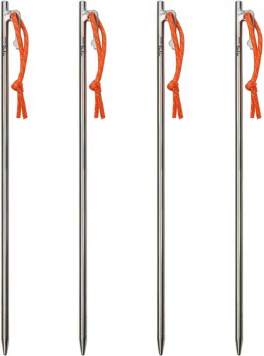 Miniatura 14 de TiTo Titanium Estacas ligeras para tienda de campaña, clavos de tienda de campaña resistentes para acampar al aire libre, senderismo y soporte