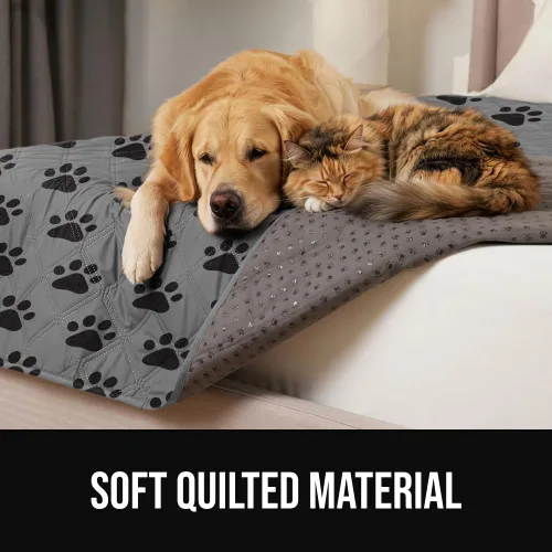 Miniatura 9 de GORILLA GRIP Funda de cama impermeable para perros, 82 x 68 pulgadas, parte trasera antideslizante con agarre, a prueba de fugas, lavable, funda