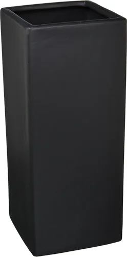 WGV - Jarrón de bloque de cerámica de 5 pulgadas de ancho x 12 pulgadas de alto, maceta cuadrada alta y mate, decoración de mesa para oficina en