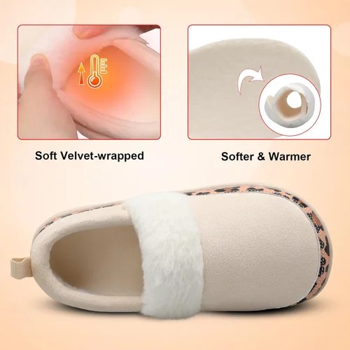 Miniatura 3 de Scurtain Pantuflas tipo mocasín para mujer, cómodas y cómodas botas de invierno con suela de goma cómoda