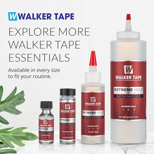 Miniatura 8 de Walker Tape Extreme Hold - Adhesivo con cepillo de 1/2 fl oz, pegamento de peluca de encaje impermeable de uso máximo para pelucas de encaje
