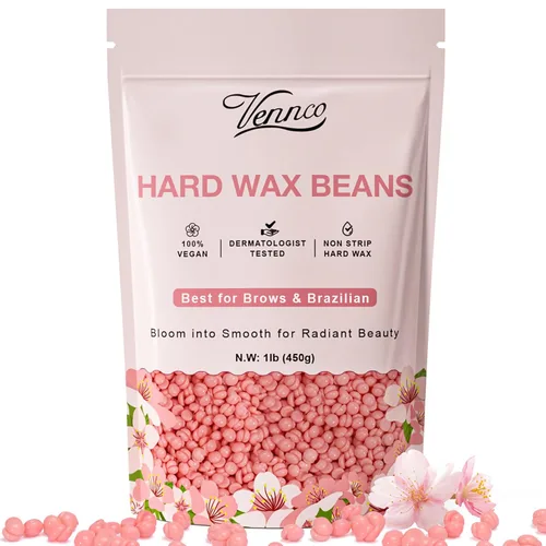 Miniatura 11 de Kit de perlas de cera dura Vennco para depilación, 36 piezas de perlas de cera para todo el cuerpo, cara y bikini brasileño, aloe, lavanda, flor