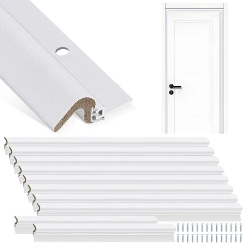 Miniatura 13 de Yuntau 5 piezas de tira de sellado para puerta con tornillo 42" 36" con sello de puerta y portador de aluminio y junta de espuma exterior sellado