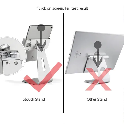 Miniatura 7 de Soporte para tableta, soporte de escritorio de aluminio giratorio de 360°, compatible con Galaxy Tab S8 de 7 a 13 pulgadas, iPad Pro/Air/Mini