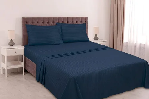 Miniatura 2 de ROYALE LINENS Juego de sábanas individuales de 3 piezas, microfibra suave cepillada 1800, 1 sábana bajera, 1 sábana encimera, 1 funda de almohada
