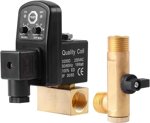 Miniatura 9 de Válvula de drenaje automática G1/2 AC230v,Válvula de drenaje del compresor de aire DN15,Operación automática y diseño programable