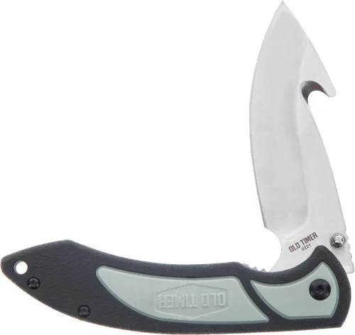 Miniatura 2 de Old Timer Trail Boss - Cuchillo plegable con gancho intestinal de 8 pulgadas con acero inoxidable de alto carbono, mango de agarre de TPE