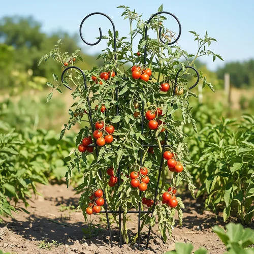 Miniatura 3 de Thealyn Paquete de 4 enrejados de 32 pulgadas para plantas en maceta, enrejado de jardín de metal para plantas trepadoras, soporte decorativo de vid