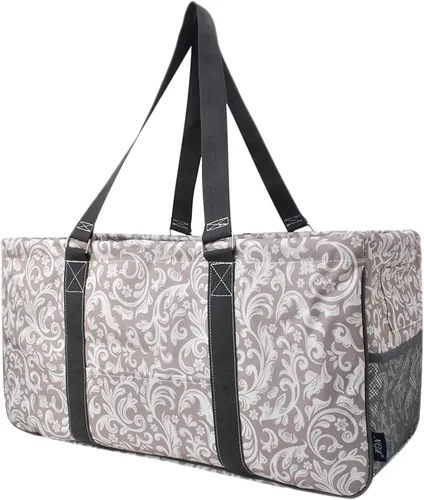 Miniatura 22 de NGIL Bolsa de comestibles reutilizable extra grande plegable de gran tamaño para comestibles, almacenamiento, picnic, playa, Flecha-negro