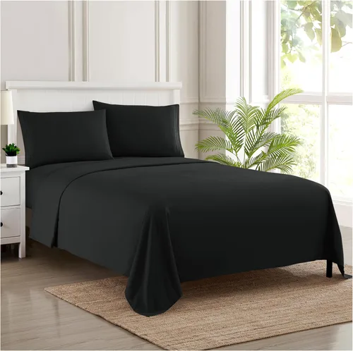 Miniatura 47 de Juego de sábanas de 1800 hilos – Sábanas de microfibra cepillada suave de calidad egipcia – Juego de ropa de cama de lujo con sábana encimera