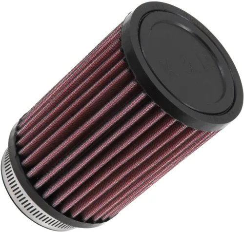 K&N Filtro de aire universal con abrazadera original de alto flujo de por vida: alto rendimiento, premium, lavable: diámetro de brida: 2.5 pulgadas,