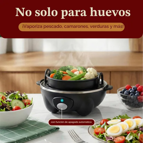 Miniatura 5 de Elite Gourmet EGC-007B # - Olla rápida para huevos, 7 huevos fáciles de pelar, duros, medianos, suaves, escalfador, máquina de tortillas, apagado