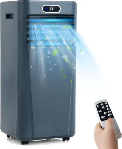 PETSITE Aire acondicionado portátil, unidad de refrigeración de CA 3 en 1, función de ventilador y enfriador de aire, control remoto, kit de ventana