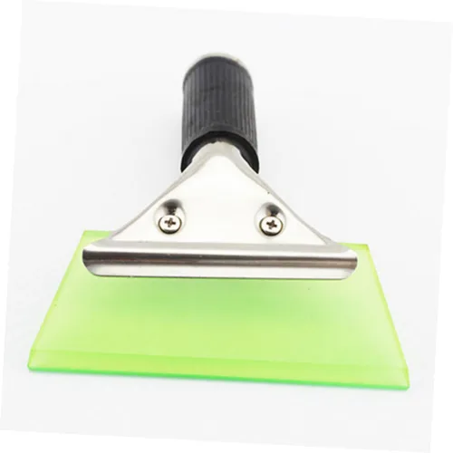 Miniatura 2 de VICASKY Rascador de hielo de acero inoxidable con hoja de goma para eliminación de nieve en el parabrisas, diseño ligero sin mango para limpiar