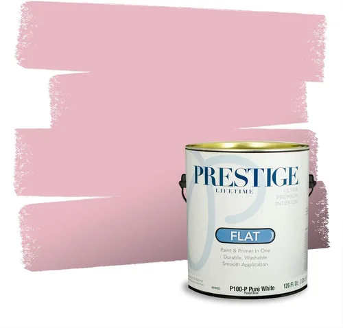 Miniatura 502 de Prestige Paints Pintura exterior e imprimación en uno, 1 galón, plano, coincidencia comparable de Valspar* Amber Rose*