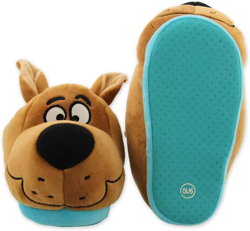 Miniatura 6 de Scooby Doo - Pantuflas de felpa para niños pequeños, Marrón