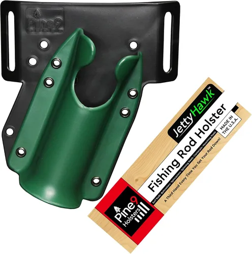 Miniatura 10 de JettyHawk Fishing Rod Hip Holster, Hands-Free Quick-Draw Holder, Fits 1.5-2" Pole, for Spinning, Baitcaster, Centerpin & Surf Rods, Wading & MOLLE