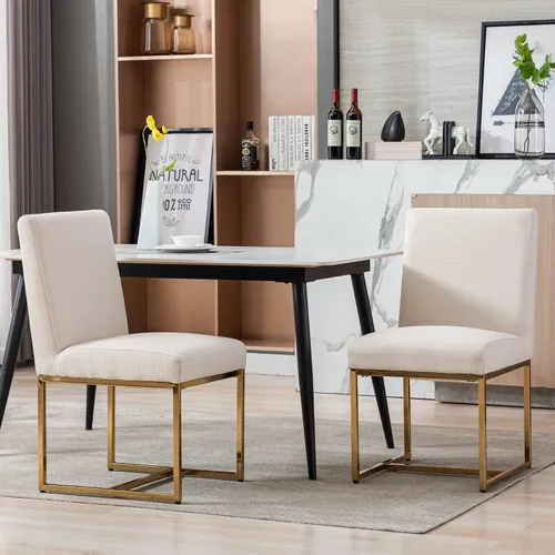 Miniatura 17 de BESTANO Sillas De Comedor - Juego de 2 sillas de comedor modernas negras tapizadas de piel sintética para cocina y comedor con marco de metal negro