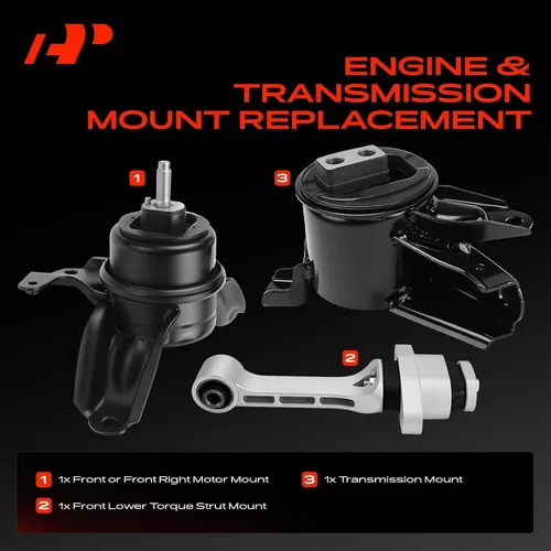 Miniatura 3 de A-Premium Kit de montaje de motor y montaje de transmisión compatible con Hyundai Sonata 2011-2013 2.0L y Kia Optima 2011-2012 2.4L automático