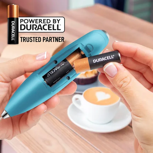 Miniatura 502 de Zulay Milk Boss Espumador de leche potente manual, hace espuma para latte, batidor para mezclar bebidas, café, miniespumador para capuchino, frappé