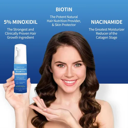 Miniatura 3 de 5% de espuma de minoxidil para el crecimiento del cabello de las mujeres: tratamiento extra fuerte para el crecimiento del cabello - Nutre el cuero