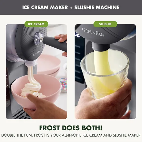 Miniatura 2 de GreenPan Frost Máquina para Hacer Helado y Máquina de Slushie, Servicio Suave, Sorbete, Margaritas, Batidos, Yogur Congelado, Sin Necesidad